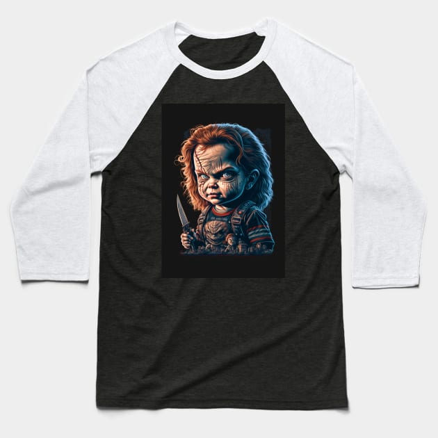 Chucky Poster Baseball T-Shirt by theusher